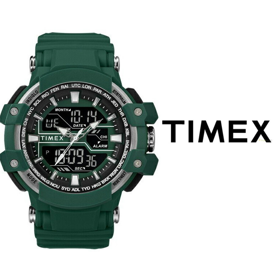 楽天市場 あす楽 送料無料 Timex タイメックス タクティック メンズ 腕時計 アナデジ デジタル アナログ Tw5m デイリー アラーム 人気 おすすめ カレンダー カーキ ブルジョネ楽天市場店