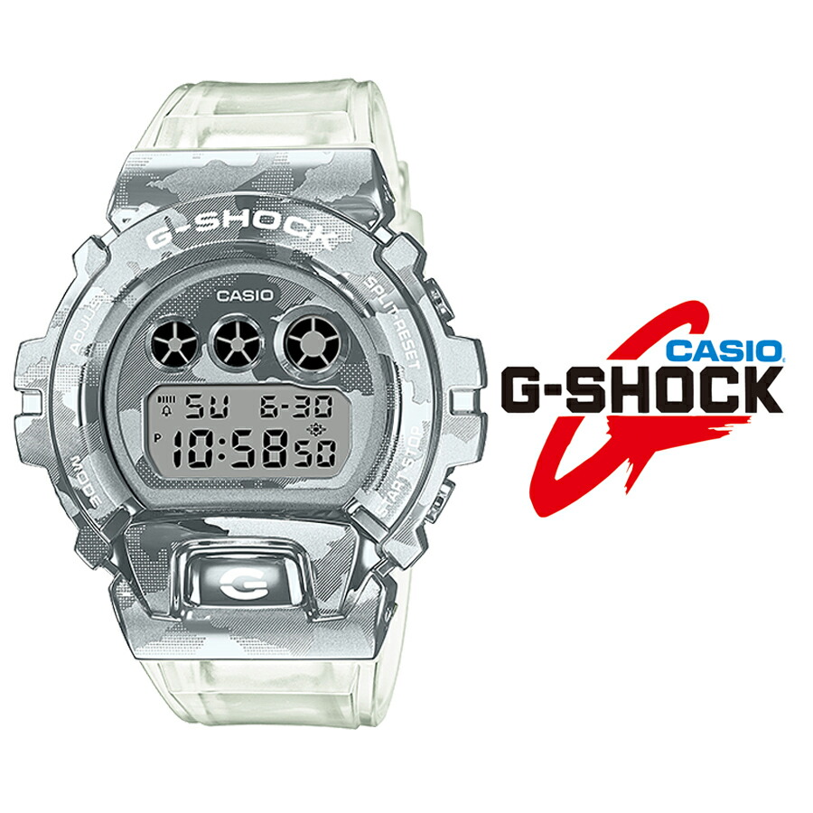 新規購入 あす楽 Casio カシオ G Shock ジーショック Gm 6900scm 1 腕時計 メンズ デジタル Skeleton Camouflage Series カモフラ シルバー 日本全国送料無料 Azurpiscines68 Fr