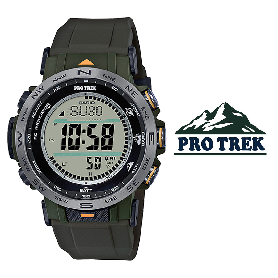 楽天市場 あす楽 送料無料 Casio カシオ メンズ 腕時計 プロトレック Pro Trek アウトドア トリプルセンサー Prw 30y 3 マルチバンド6 電波ソーラー 気圧 高度 計測 カーキ Prw 30 シリーズ ブルジョネ楽天市場店