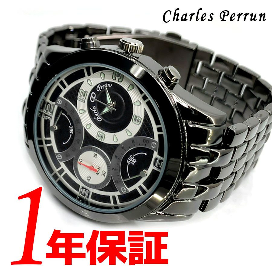 CHARLES PERRIN メンズ腕時計　スイス製　クロノグラフ Yahoo!オークション -「charles perrin 時計」の落札相場・落札価格