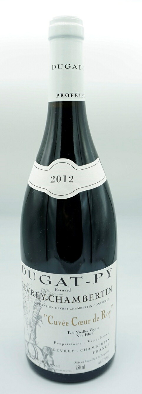 Dugat-PyGevrey Chambertin Coeur de Roy [2012]750mlジュヴレイ・シャンベルタン クール・ド・ロワ[2012]750mlデュガ・ピィ　Dugat-Py｜ワインとお宿　千歳 25,410円