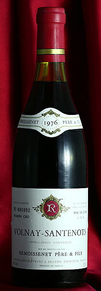 RemoissenetVolnay Santenots[1976]750mlヴォルネイ・サントノ[1976]750mlルモワスネ Remoissenetワイン フランス　ブルゴーニュ　赤｜ワインとお宿　千歳