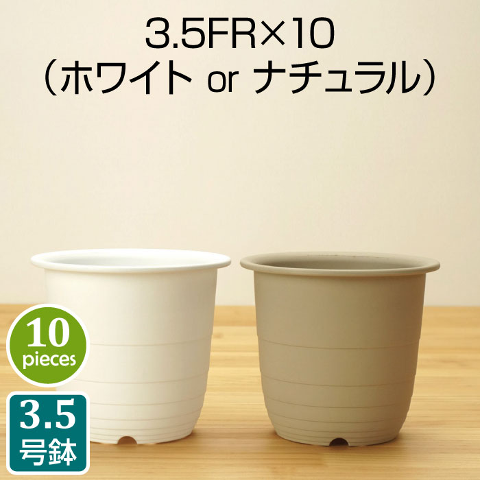 楽天市場】プラ鉢 3.5号 FR （20個セット）黒 ブラック プラスチック鉢