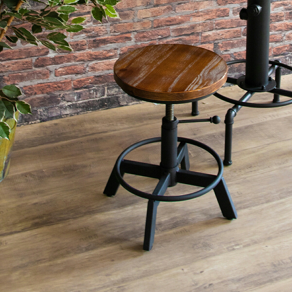 楽天市場】アイアン*ウッド スツール ロータイプ 高さ49cm 木製 四角