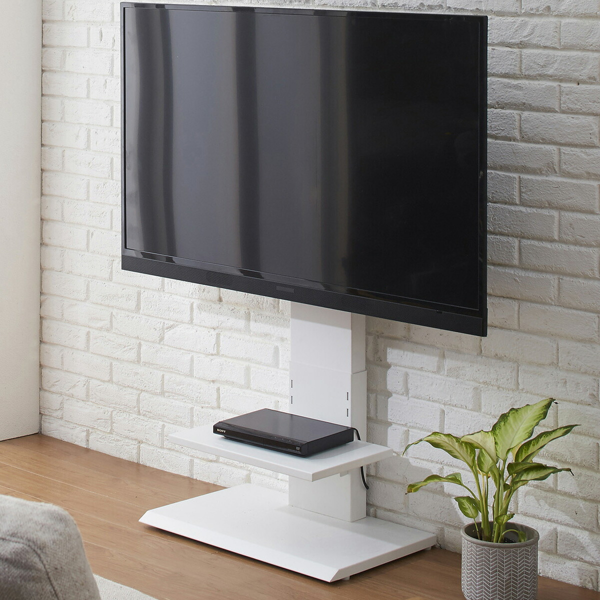 壁掛け風 テレビ台 (32V～60V)白/黒 壁掛け おしゃれ シンプル 棚付き リビング 寝室