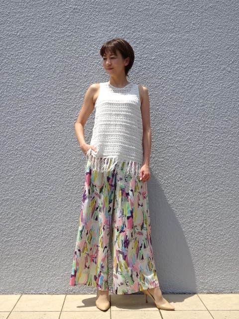 【2025年春夏新作30％OFF!!】PASSIONE パシオーネカフネRobe(衣装)編み物 トップス-レディースファッション-ベスト・ジレ