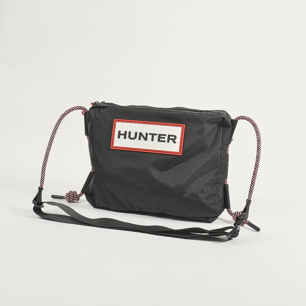 ・HUNTER トラベルリップストップナイロンサコッシュ RBO(ブラック/レッドボックスロゴ) UBC1515NRS｜BOUTIQUE MIKI