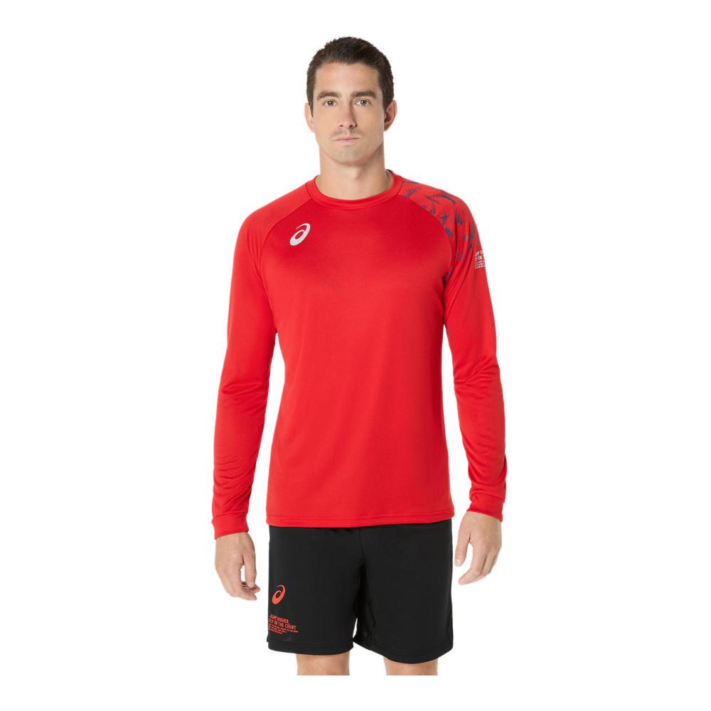 楽天市場】アシックス バレーボール 長袖シャツ メンズ ドライプリント