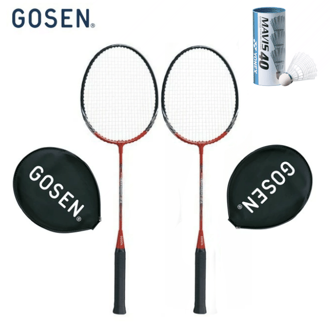 GOSEN ゴーセン MBL9A バドミントンラケット 2本セット シャトル3個つき カバー付き レジェンダリー 9A 張り上がり 選べる2本セット 初心者 入門 レジャー 行楽
