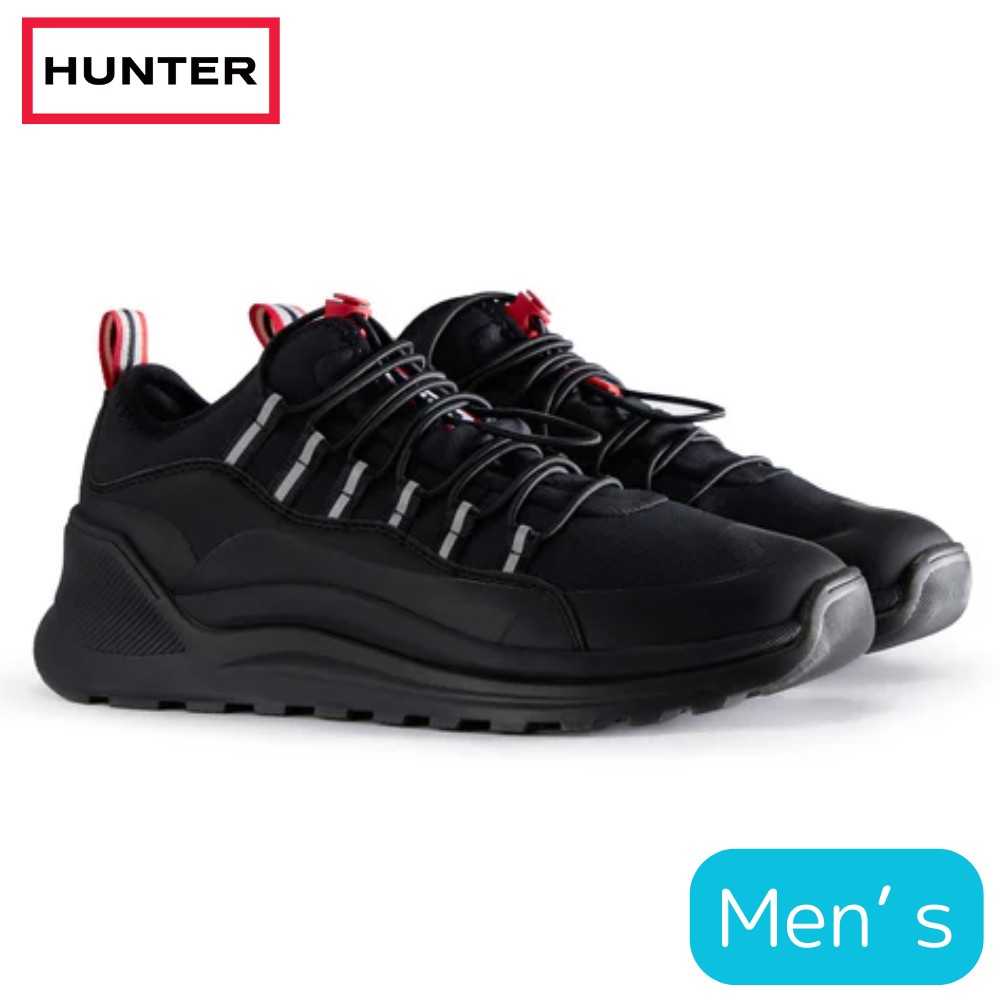【即納】HUNTER ハンター メンズ トラベル ミッド トレーナー 防水シューズ 靴 MFK1000PTP BLK ブラック 26~28cm