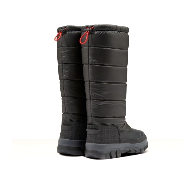 hunter snow boots black