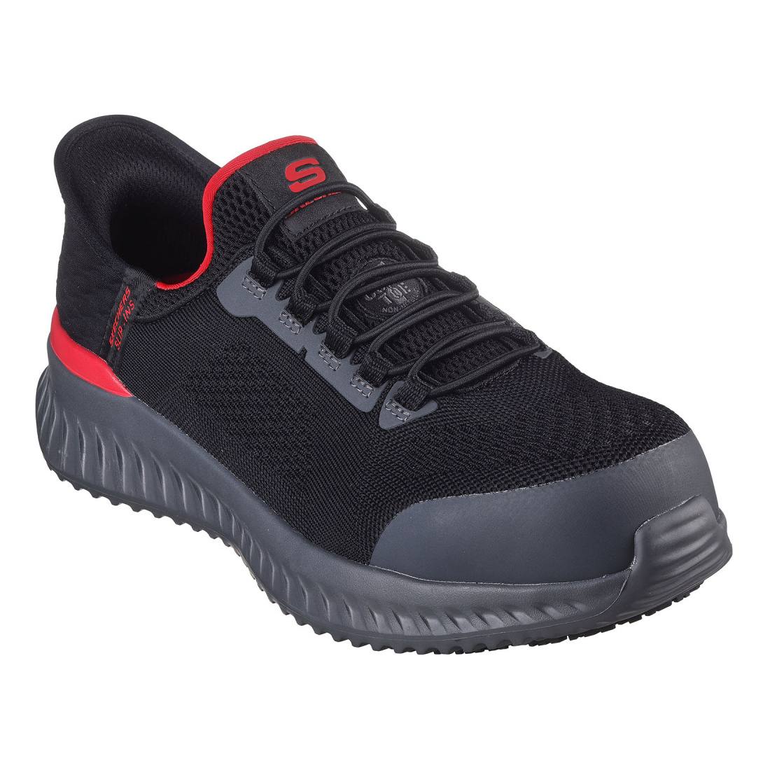 【ポイント最大10倍！要エントリー】SKECHERS スケッチャーズ メンズ シューズ 靴 スリップインズ Slip-ins TILIDO-FLETCHIT ブラックレッド 200206W