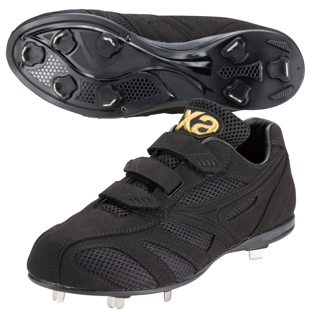 ザナックス XANAX 野球 BS323CL ベルト式 樹脂底スパイク トラストCL ブラック/ブラック