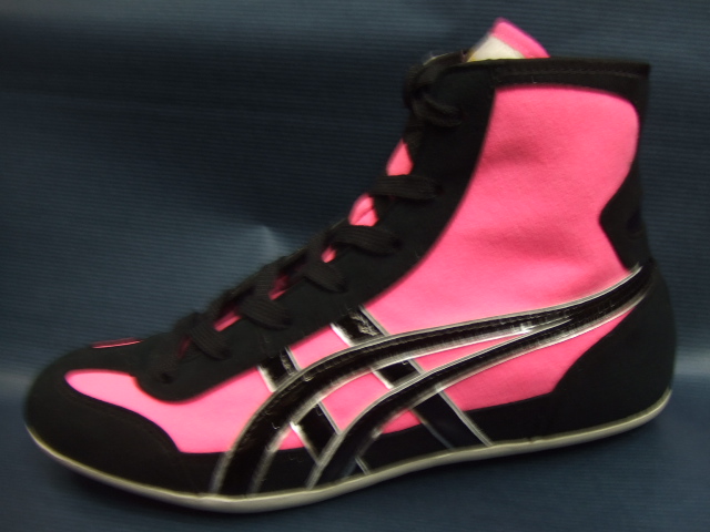 pink asics wrestling shoes