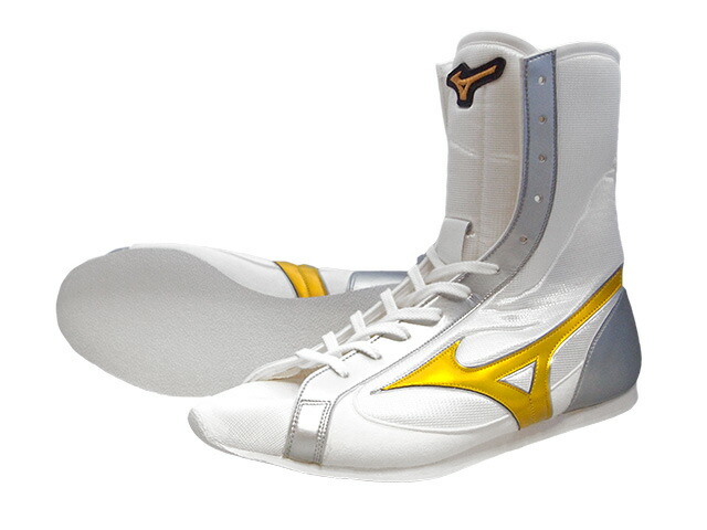 Mizuno ボクシングシューズ ホワイト/シルバー 特注品 - メルカリ