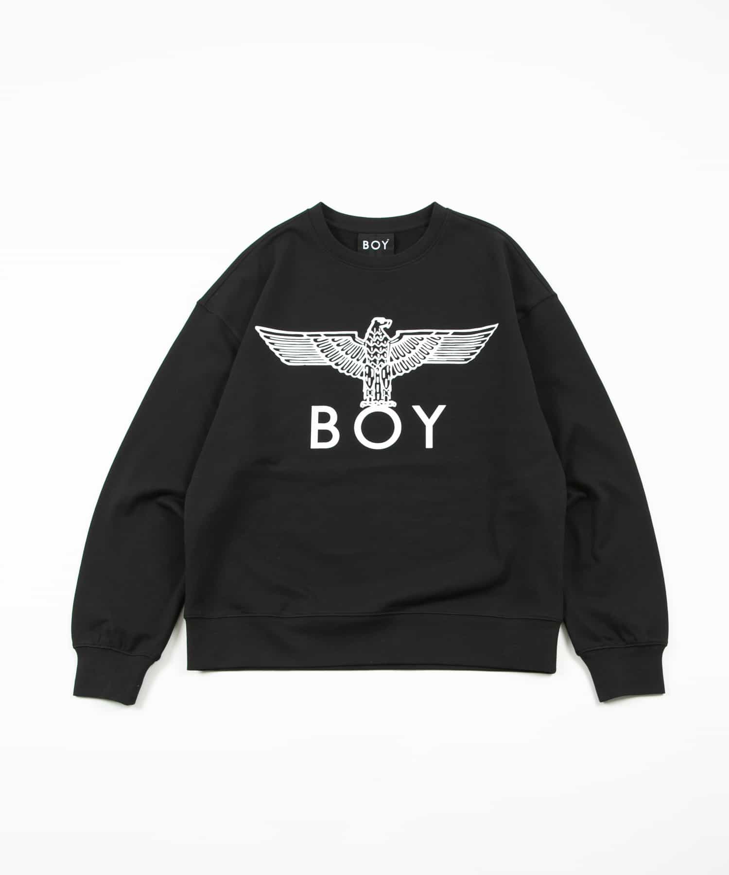 【 BOY LONDON 】EAGLE BOY LOGO SWEAT BLACK×WHITE