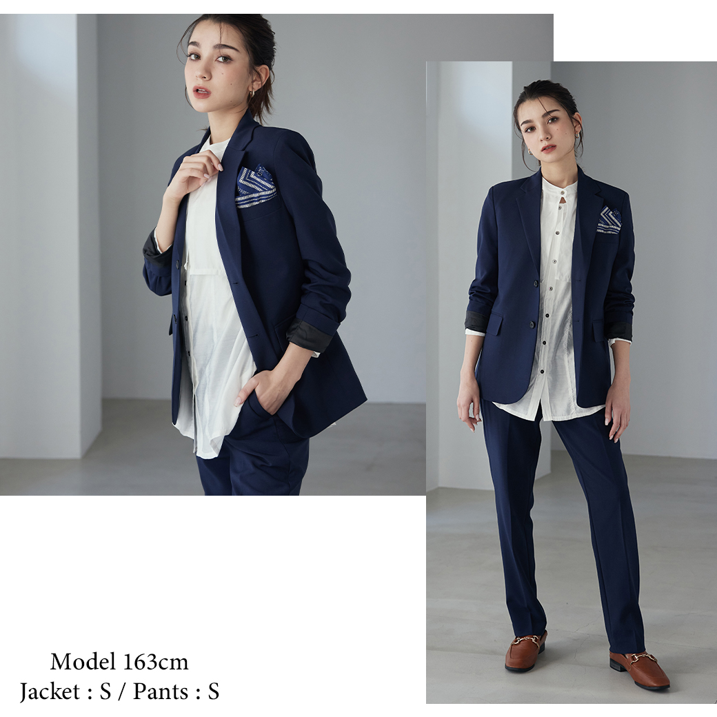 【楽天市場】スーツ レディース ネイビー 紺 BOYSHE Basic SUIT【NAVY】 ボーイッシュスーツ メンズライク ユニセックス ...