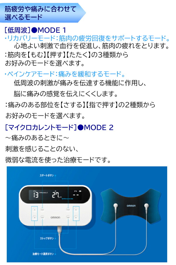 25％OFF】 送料無料 オムロン 低周波治療器 HV-F081 omron 家庭用低周波治療器 正規品 マイクロカレント搭載 セルフケア  筋肉用パッド 関節用パッド 2箇所同時使用 20段階調整 3モード搭載 もむ ほぐし マッサージ 腕 脚 ひざ 健康器具 父の日ギフト 送料込  fucoa.cl