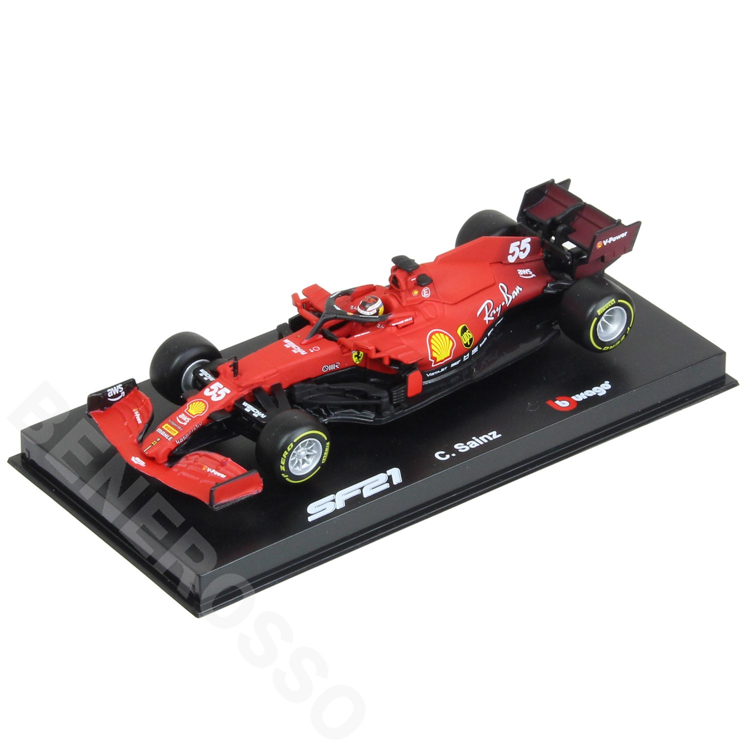 楽天市場】Bburago 1/18スケール フェラーリ SF21 C.サインツ