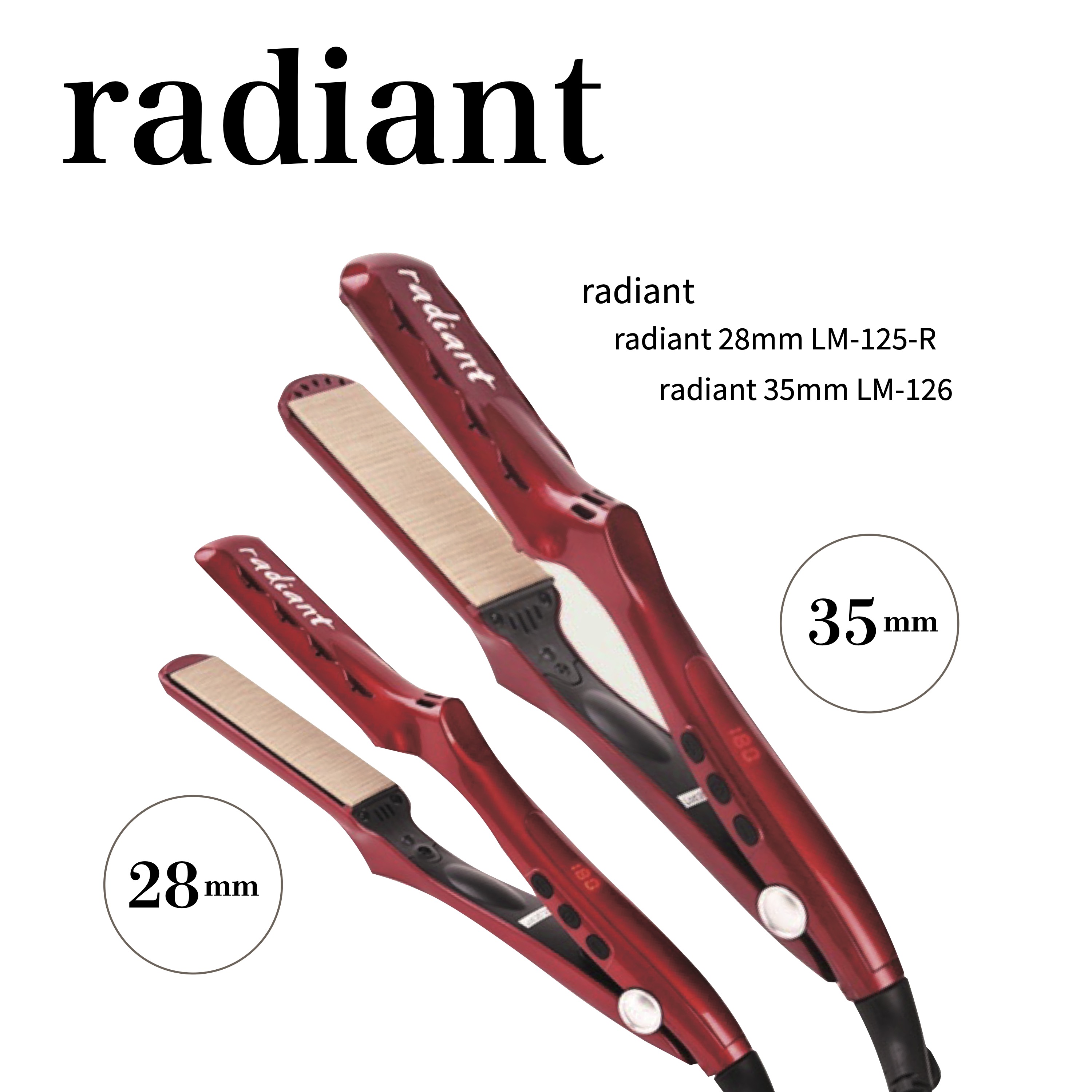 新品 LM125-R シルクプロヘアアイロン 28mm radiant レッド ラディアント radiant シルクプロヘアアイロン 28mm/レッド