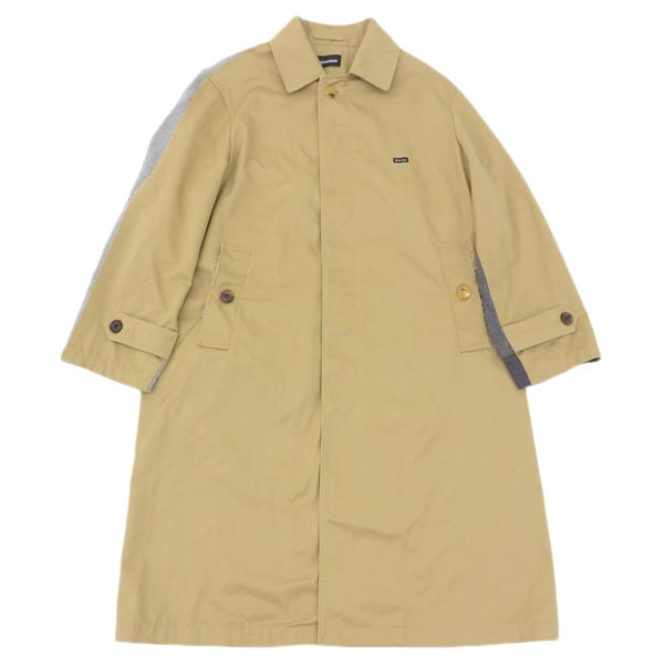 ◆美品◆ アンダーカバイズム UNDERCOVERISM Pe/C ツイル後ハギ厚地の外套  再組み上げる メンズ ベージュ×薄墨色 size2 UI1B4301 2022SS [Y03260]