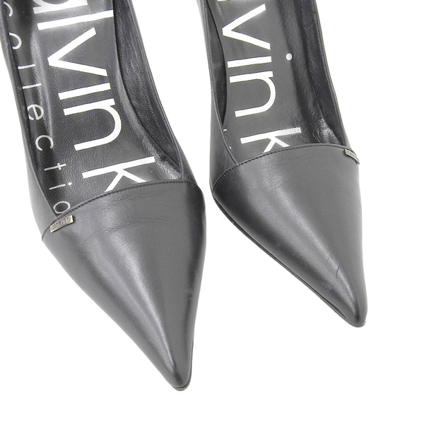 calvin klein black and white pumps