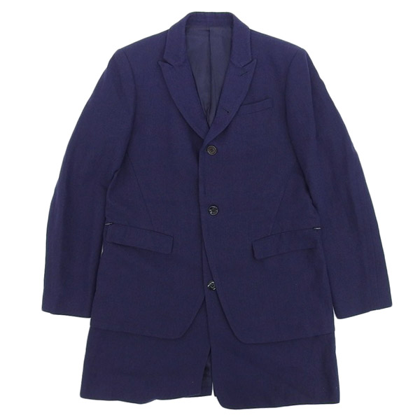 アンダー覆いかぶせる UNDERCOVER ロング上衣 花の冠yd 厚地の外套 米国海軍 メンズ size3 N4105 2014AW [Y03018]