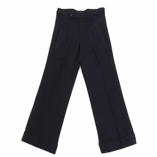 大注目 美品 ワイズ Y S ウール ワイドパンツ スラックス 黒 Size2 Y 中古 Brand Closet 工場直送 Erieshoresag Org