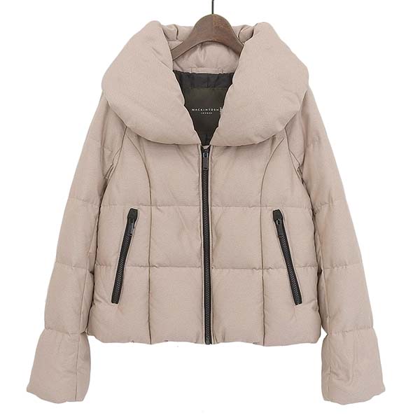 美品 MACKINTOSH マッキントッシュ G5F05-262-14 サイズ38 ポリエステル フレンチホワイトダックダウン ショールカラー ダウンジャケット レディース ピンクベージュ YB0005 【中古】