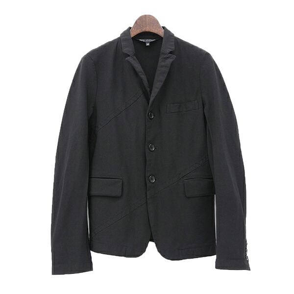 BLACK COMME des GARCONS ブラック コムデギャルソン AD2015 1Q-J026 サイズXS ポリエステル デザイン シャツ ジャケット メンズ ブラック YB0029 【中古】 22,104円
