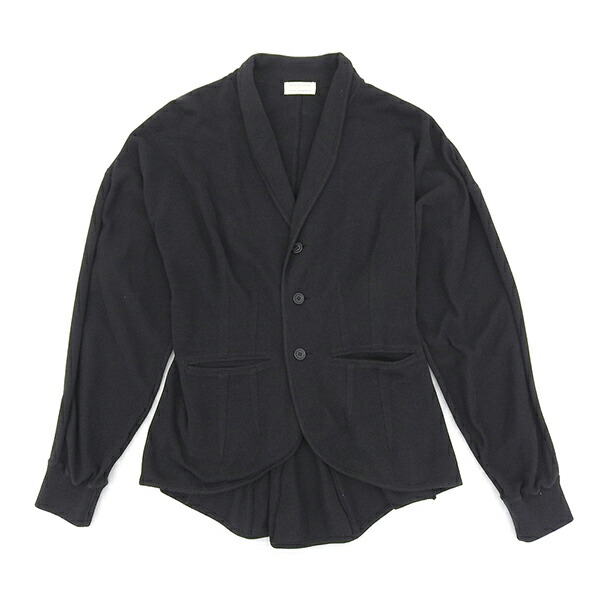 YOHJI YAMAMOTO ヨウジ ヤマモト THE GINZA STORY コットン 美シルエット ジャケット レディース ブラック YB0039 【中古】