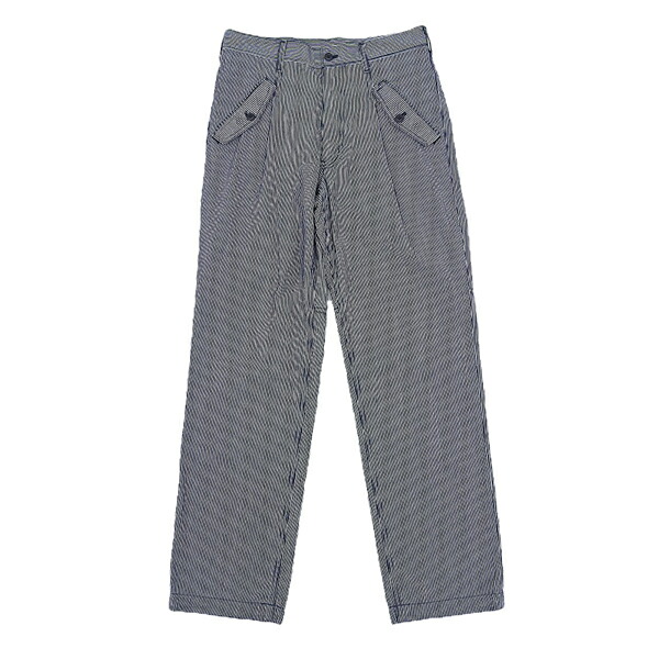 美品 COMME des GARCONS HOMME DEUX コムデ給仕 オムドゥ AD2011 DI-P047 XS 綿織物 ヒッコリーストライプ ズボン下 ボトムス メンズ 紺 白 YB0050 【中古】 ズボン・パンツ-メンズファッション