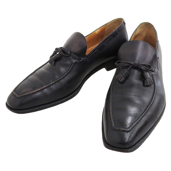 美品 BERLUTI ベルルッティ タッセル ローファー サイズ8 木製シューツリー メンズ 296628 【中古】