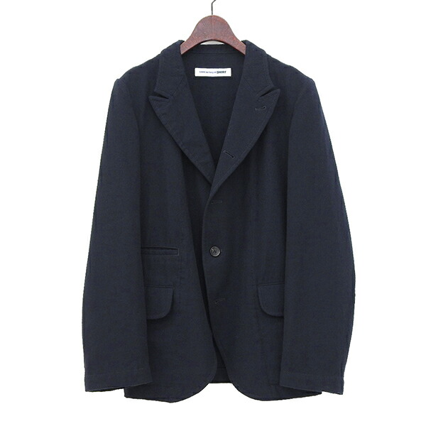COMME des GARCONS SHIRT コムデ給仕 ティーシャツ W28161 羊毛 心地好い テーラード 上衣 メンズ 米国海軍 YB0064 【中古】