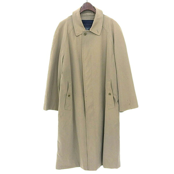 BURBERRY バーバリー 総裏地 ジップ着脱 C-TK83 コットン トレンチ コート ライナー付き メンズ カーキ系 YB0120 【中古】