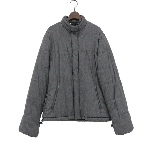 Y-3 ワイスリ&mdash; ブルゾン RN 88387 CA 40312 サイズS ナイロン 中綿 ジャケット アウター メンズ グレー YB0179 【中古】｜BRAND CLOSET