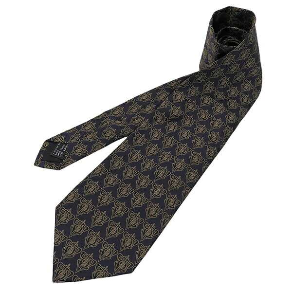 GUCCI グッチ クレスト 地絹 総柄 タイ メンズ 米国海軍 ECO0072 【中古】