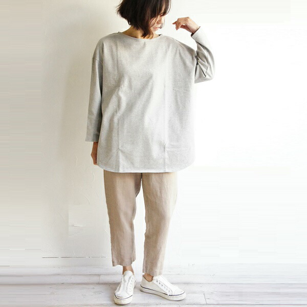 Off Sale コットン 綿 ビッグ サイズ ラウンド プルオーバー Nachukara ナチュカラ Nk7072 Made In Japan メイドインジャパン レディース ファッション 服 大人の ナチュラル ゆったり リンネル ナチュラン 大人コーデ きれいめ シンプル カジュアル Salon Raquet De