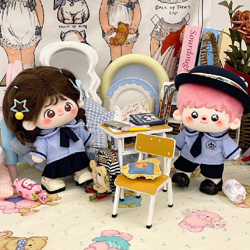 楽天市場】10cm 20cm ぬいぐるみ用 人形の服 メイド服 ヘッド