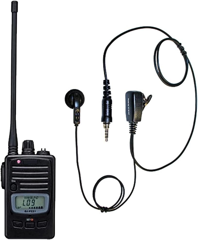 送料無料 免許不要 特定小電力トランシーバー アルインコ DJ-P221L (ロングアンテナ) + 対応 防水ジャック式インナー型イヤホンマイク NP-22WP セット｜BRAINS DIRECT店