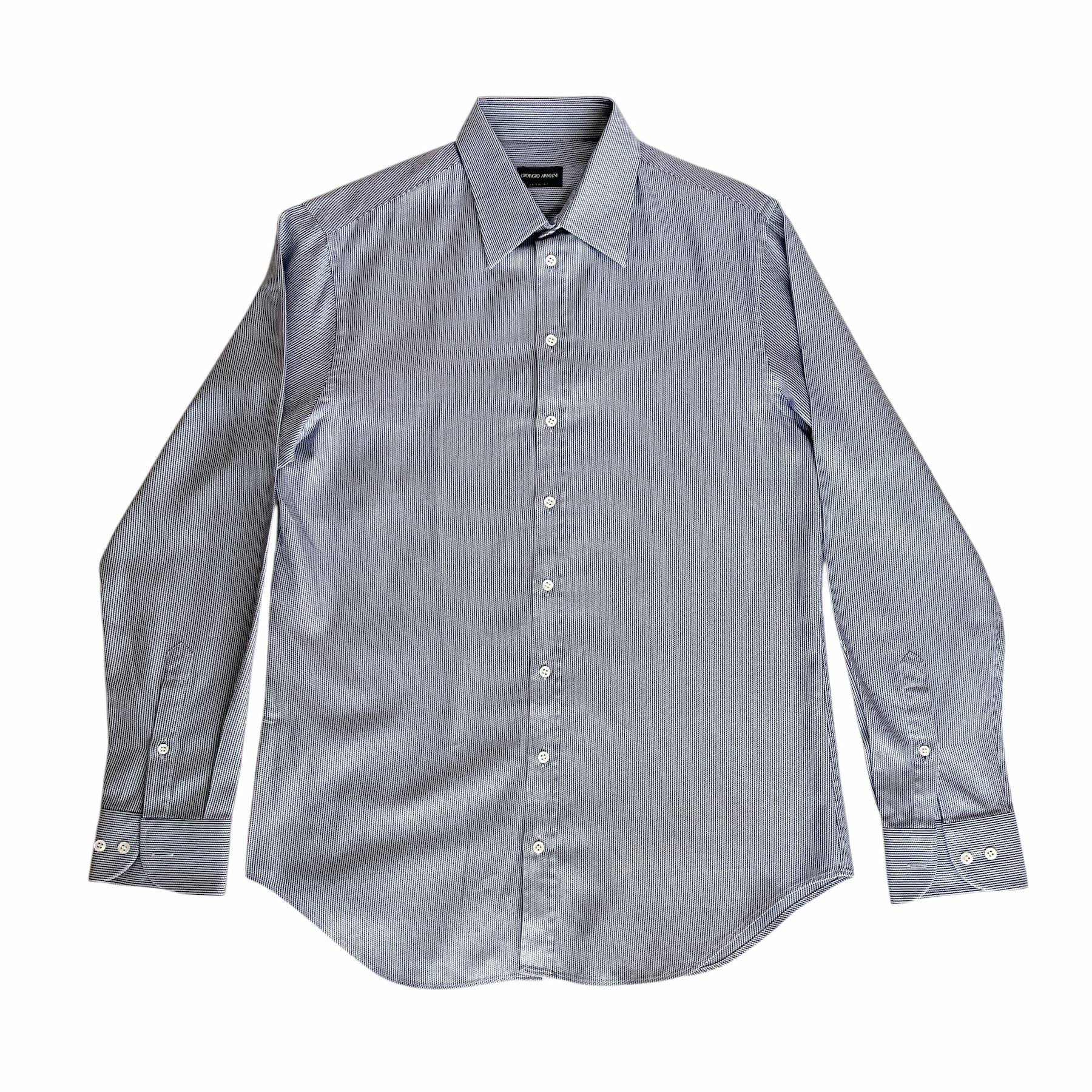 【ジョルジオアルマーニ ☆長袖シャツ【未使用に近い】 楽天市場】GIORGIO ARMANI ジョルジオ アルマーニ ノーカラー V