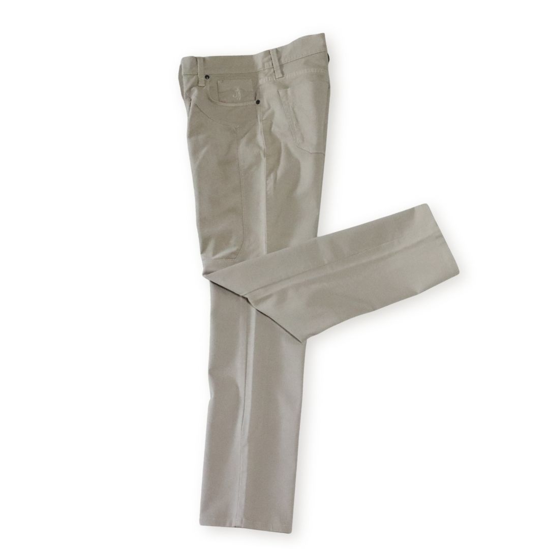 JECKERSON ジェッカーソン 切替え パッチ ジェッカーパンツ チノパンツ 無地 ベージュ size 33 メンズ イタリア製【中古】【鑑定済み】【送料無料】