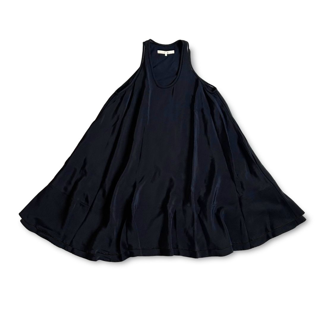 3.1 Phillip Lim フィリップリム シルク 100% フレア サーキュラー Aライン ノースリーブ ワンピース ドレス ブラック size 0 レディース【中古】【鑑定済み】