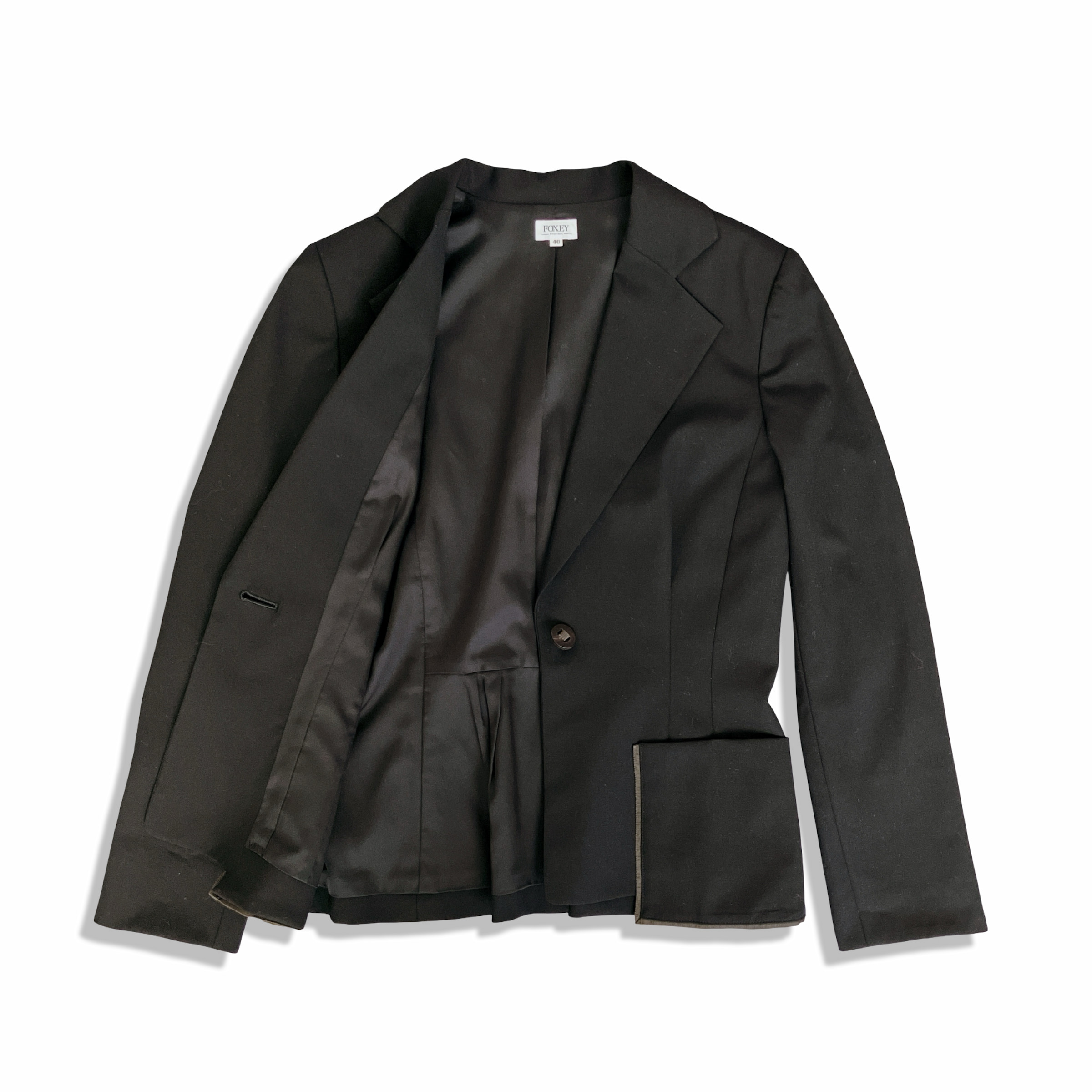 美品✨フォクシー ニューヨーク collectionレザージャケット ベージュ 44331 Jacket 