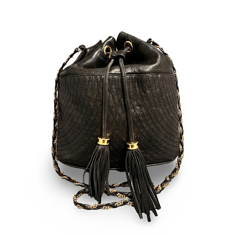 BALLY 黒バリー　レザーハンドバッグ　チェーン　レザー Bally - 【BALLY】バリー ヴィンテージ レザー 黒 レディース