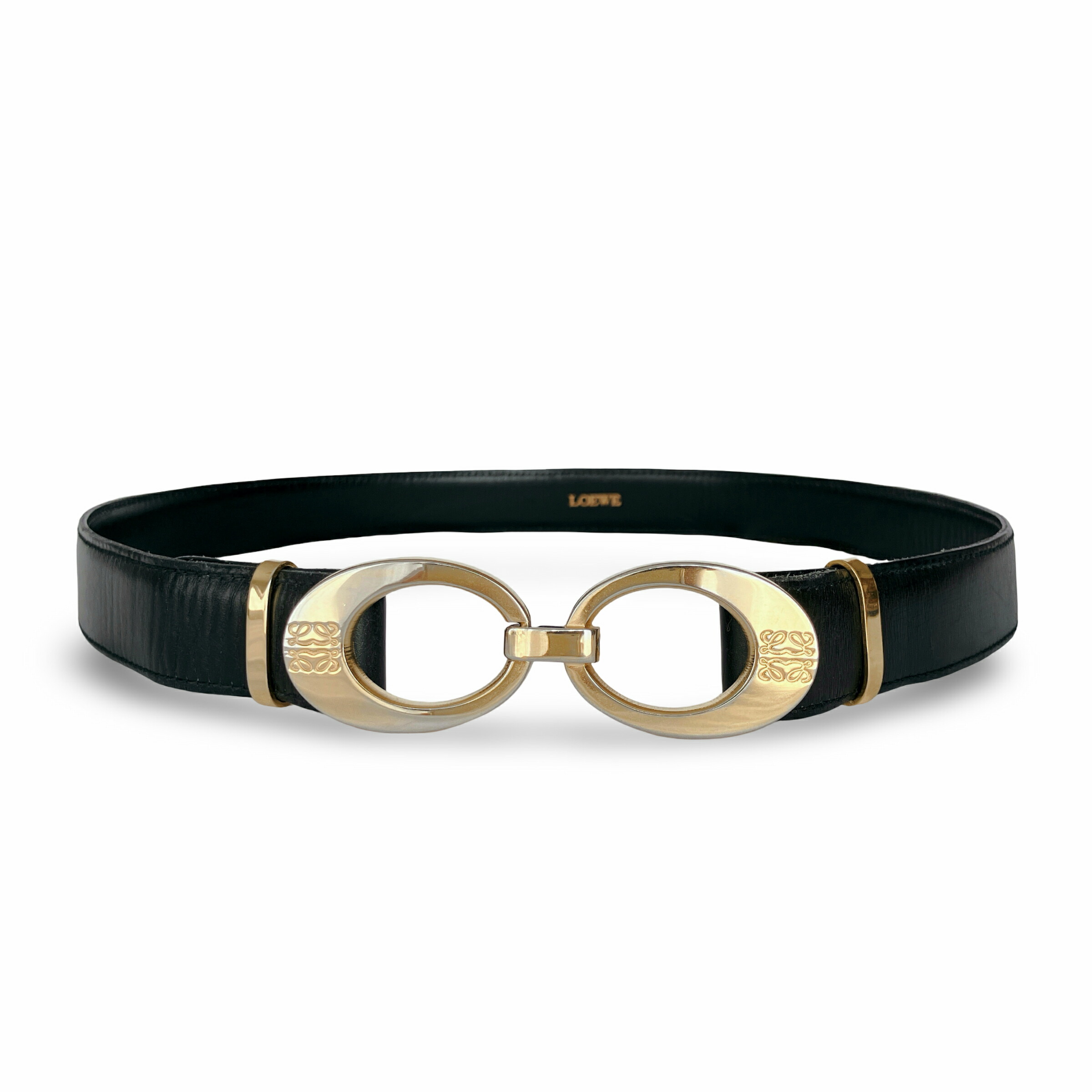 楽天市場】LOEWE ロエベ アナグラム ベルト レザー ブルー 青 ダーク