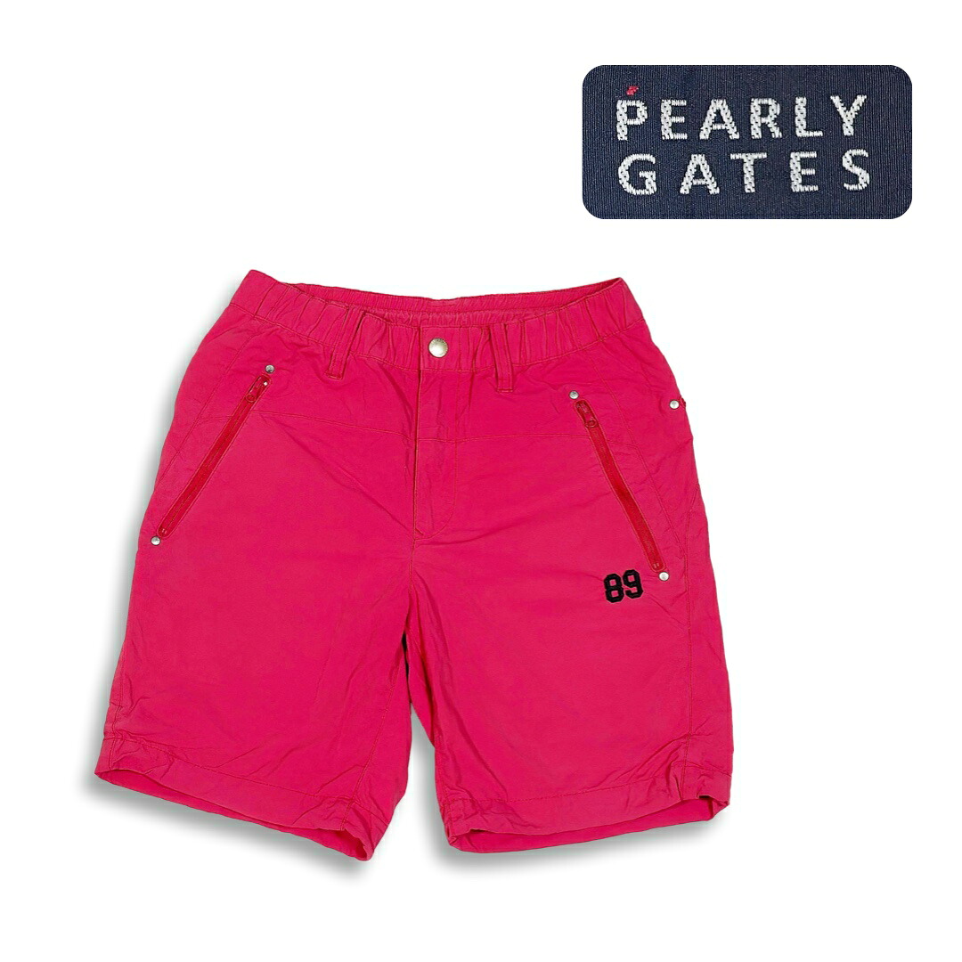 PEARLY GATES パーリーゲイツ メンズ ハーフパンツ ピンク size 3 ゴルフウェア スポーツ ボトムス Aランク【中古】【鑑定済み】【送料無料】｜ブランハート　店