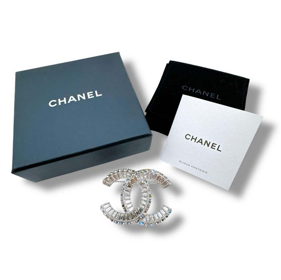 【付属品完備】 CHANEL ブローチ シルバー クリスタル 刻印あり brandshop-cantabile_19-0050