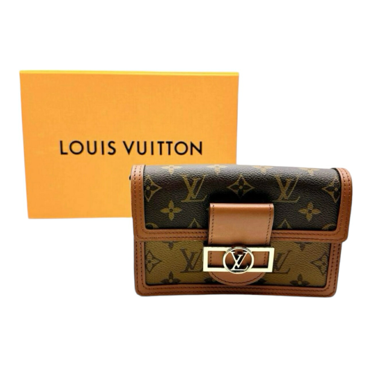 LOUIS VUITTON ルイヴィトン ポルトフォイユ・ドーフィーヌ チェーン ショルダーバッグ M68746 SAランク【中古】【鑑定済み】【送料無料】