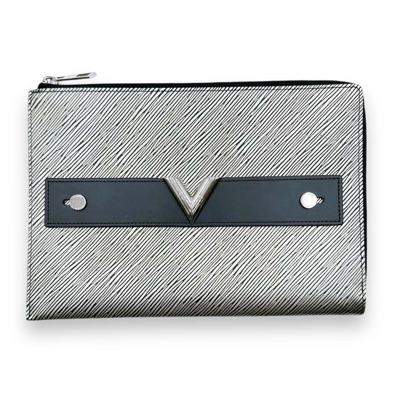 LOUIS VUITTON ルイヴィトン ポシェット・プラット エピ プラティーヌ クラッチペダル御徒面子 M62092 しろがね色 SA価値づける【中古】【価値付ける済み】【貨物輸送無料】